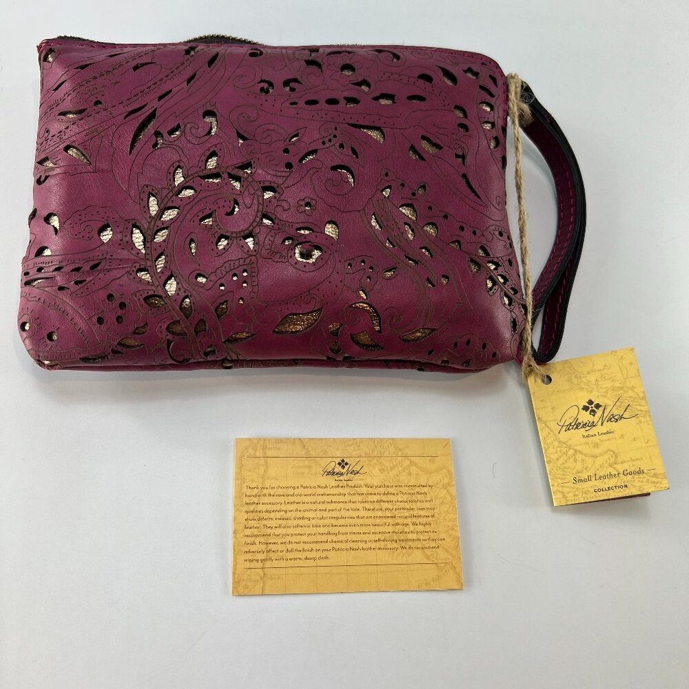NWT Patricia Nash Cassini Leather Wristlet Clutch - Picture 13 of 14